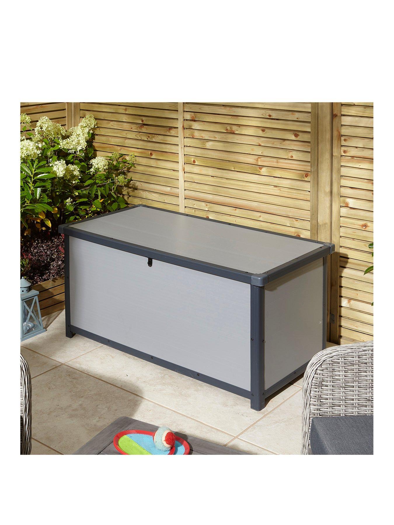 undefined Airevale 4 x 2ft Cushion Box Garden Storage - Light Grey