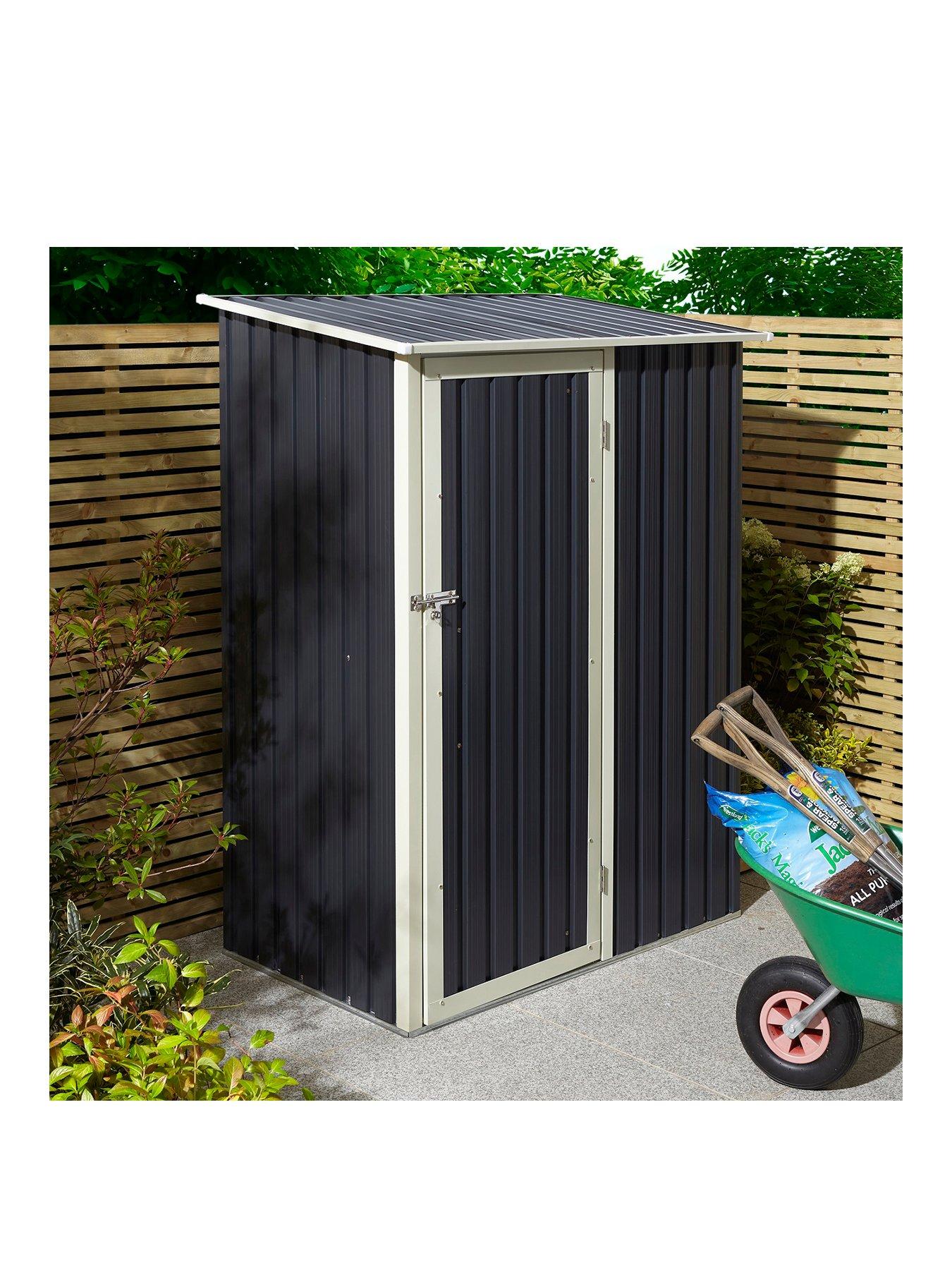 undefined Trentvale 5 x 3ft Metal Pent Shed - Dark Grey
