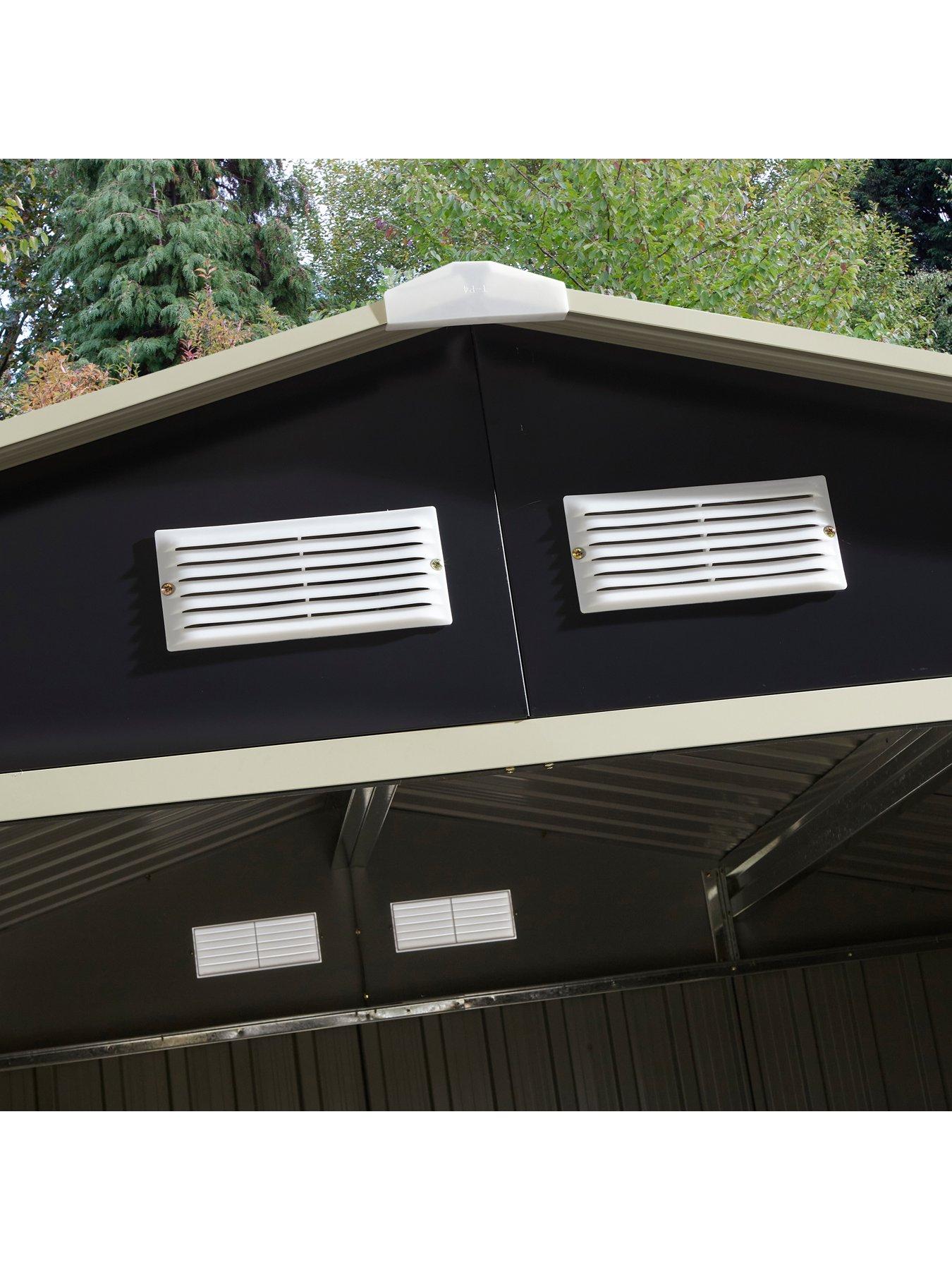 Image 4 of 6 of Rowlinson Trentvale 8 x 6ft Metal Apex Shed - Dark Grey