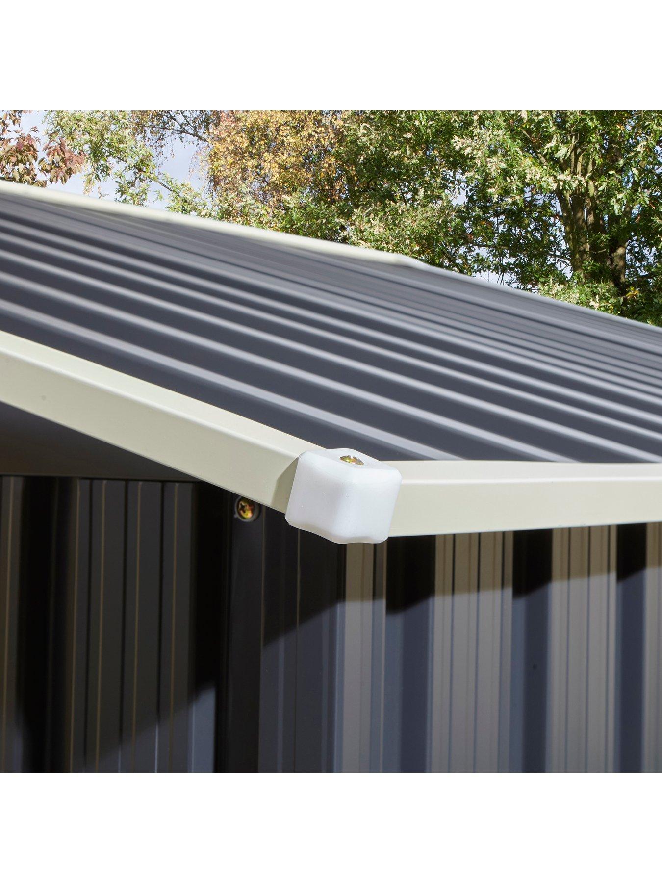 Image 6 of 6 of Rowlinson Trentvale 8 x 6ft Metal Apex Shed - Dark Grey
