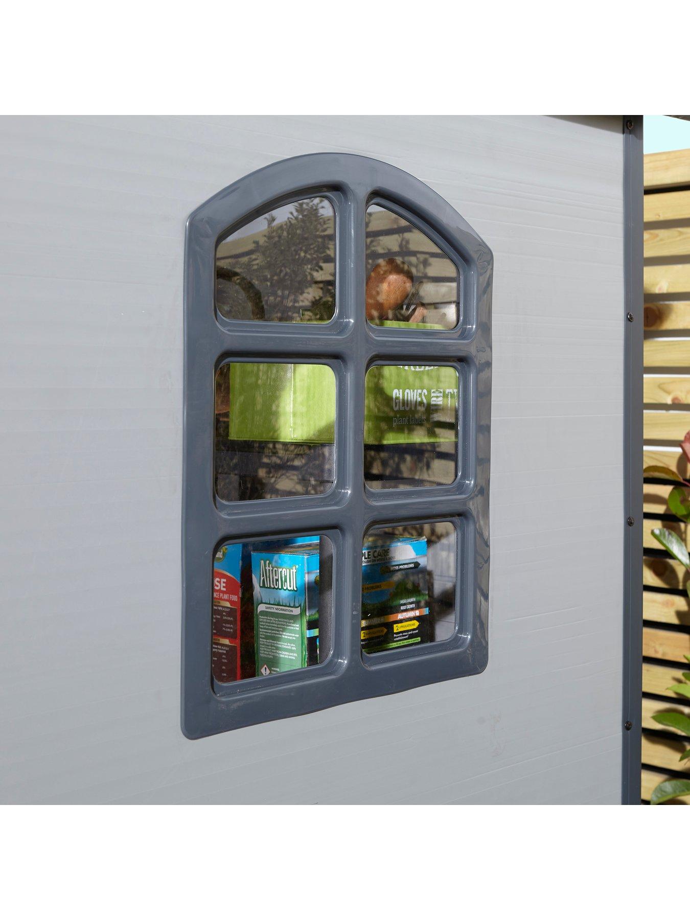  image of rowlinson-airevale-4-x-6ftnbspapex-plastic-shed-light-grey