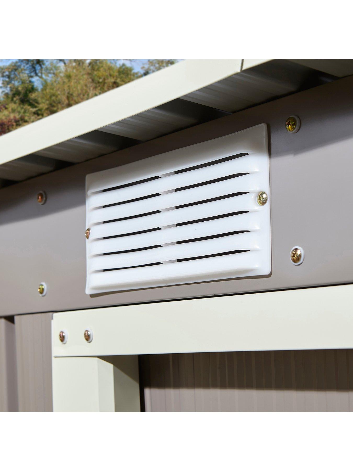 Image 3 of 6 of Rowlinson Trentvale 8 X 4ft Metal Pent Shed - Light Grey