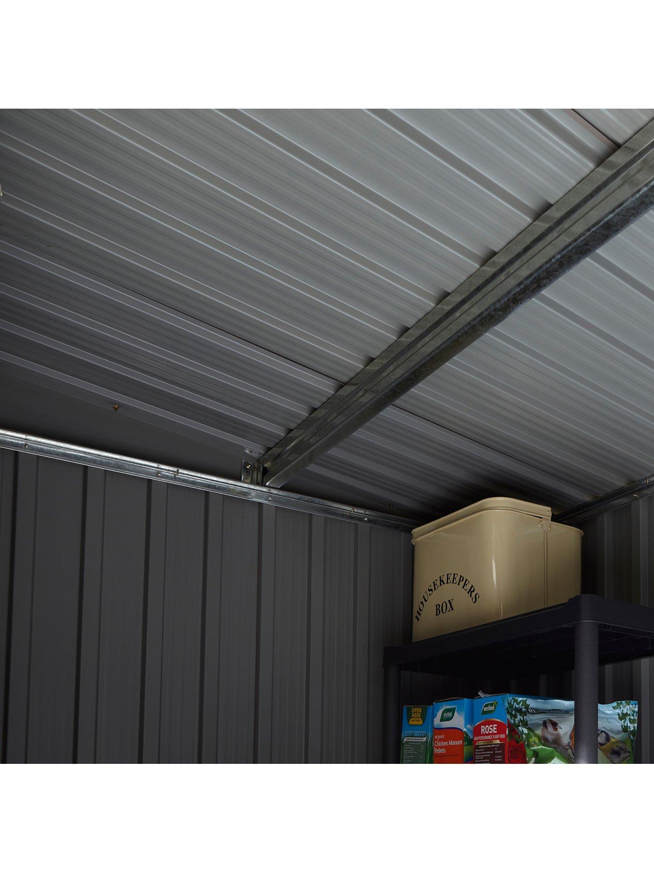Image 4 of 6 of Rowlinson Trentvale 8 X 4ft Metal Pent Shed - Light Grey