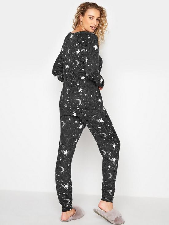 stillFront image of long-tall-sally-night-sky-co-ord-lounge-set-black