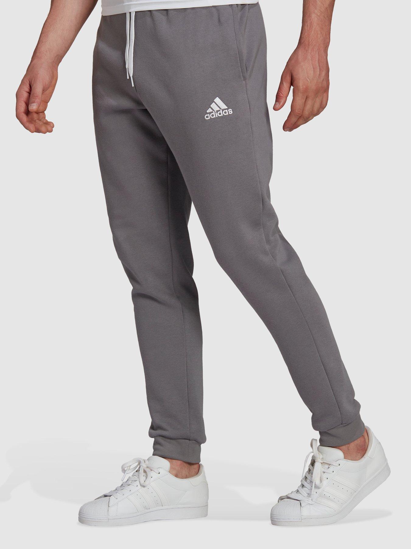 Grey adidas joggers men sale