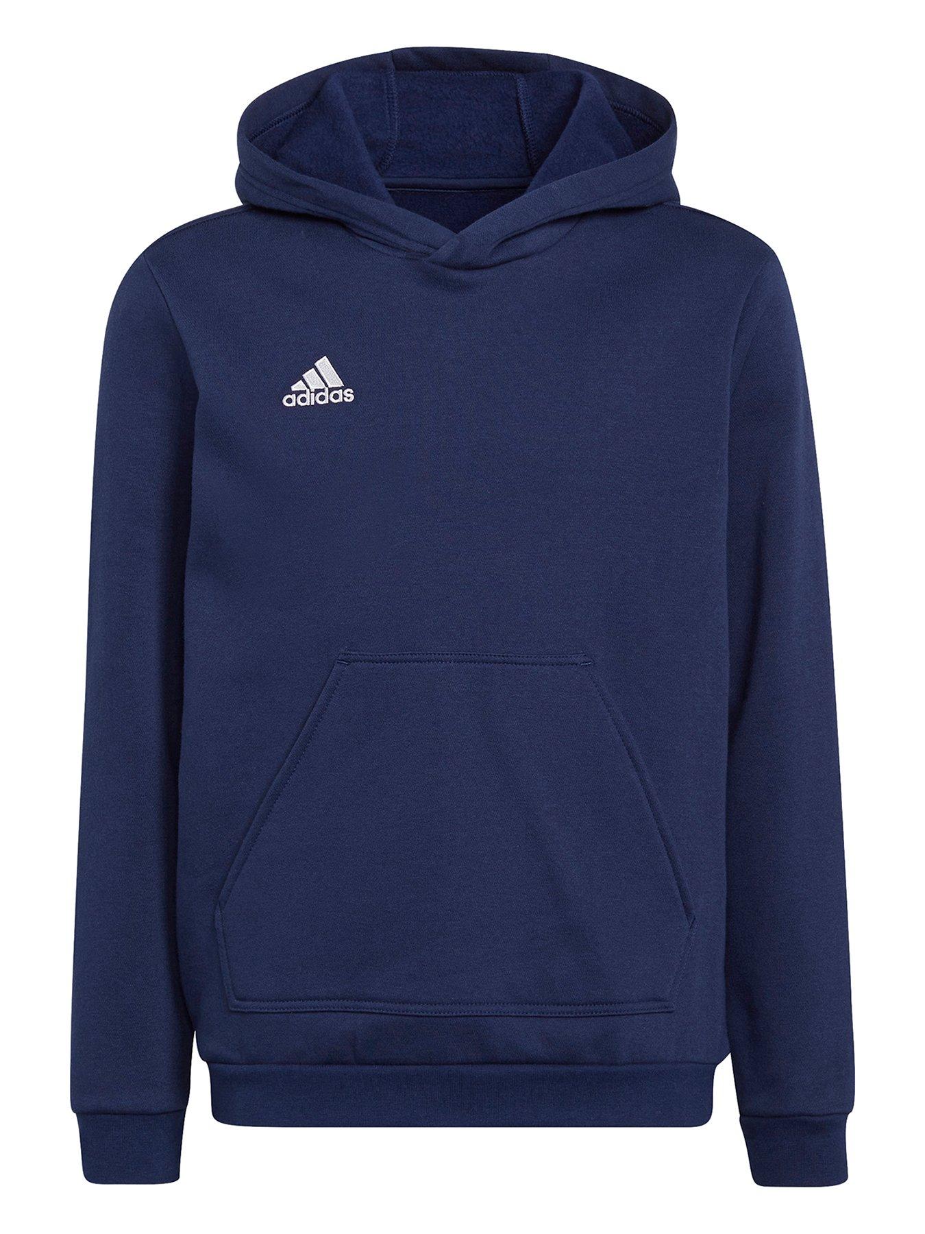 front image of adidas-youth-entrada-22-training-hoody-navy