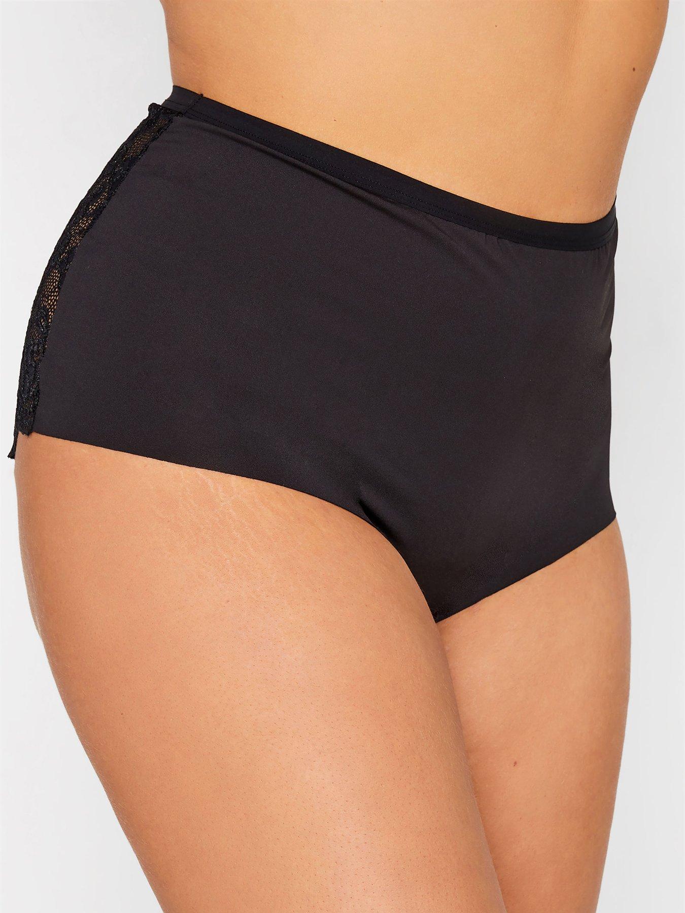 Image 1 of 2 of Yours 3 Pack Lace Back Full Briefs