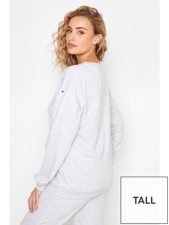 stillFront image of long-tall-sally-grey-stud-detail-sweatshirt