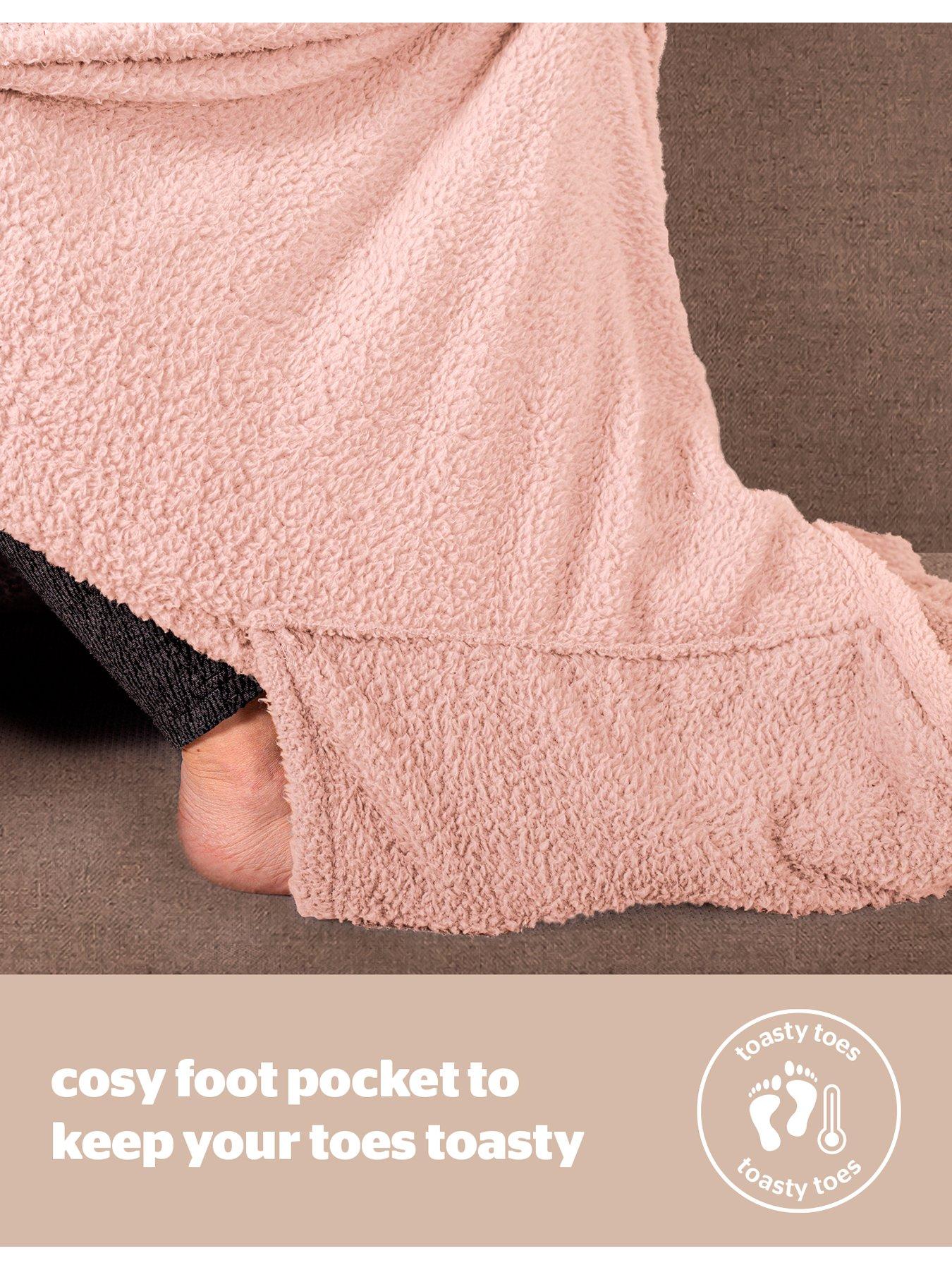  image of silentnight-snugsie-2-in-1-wearable-blanket-with-sleeves-blush-pink