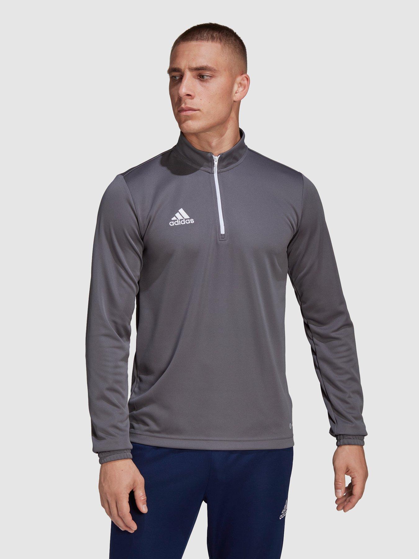 Mens Entrada 22 Training 1 2 Zip Top Grey