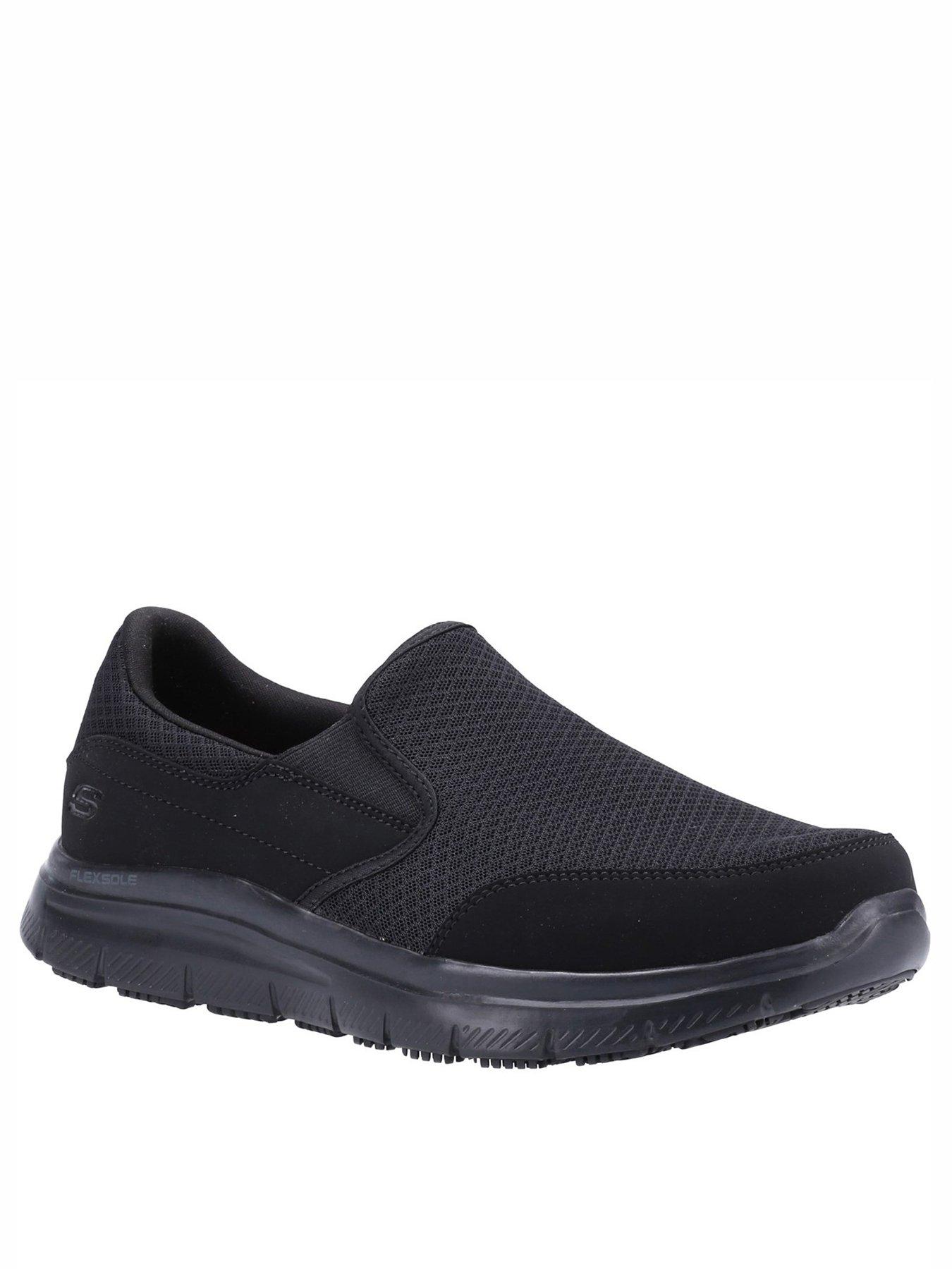 Work Flex Advantage Wide Fit Slip On Trainers Black