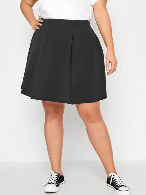 yours-limited-collectionnbspscuba-crepe-flippy-skirt-blacknbsp
