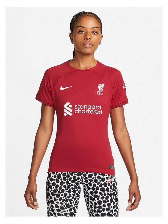 front image of nike-liverpool-fc-womens-2223-home-shirt-red