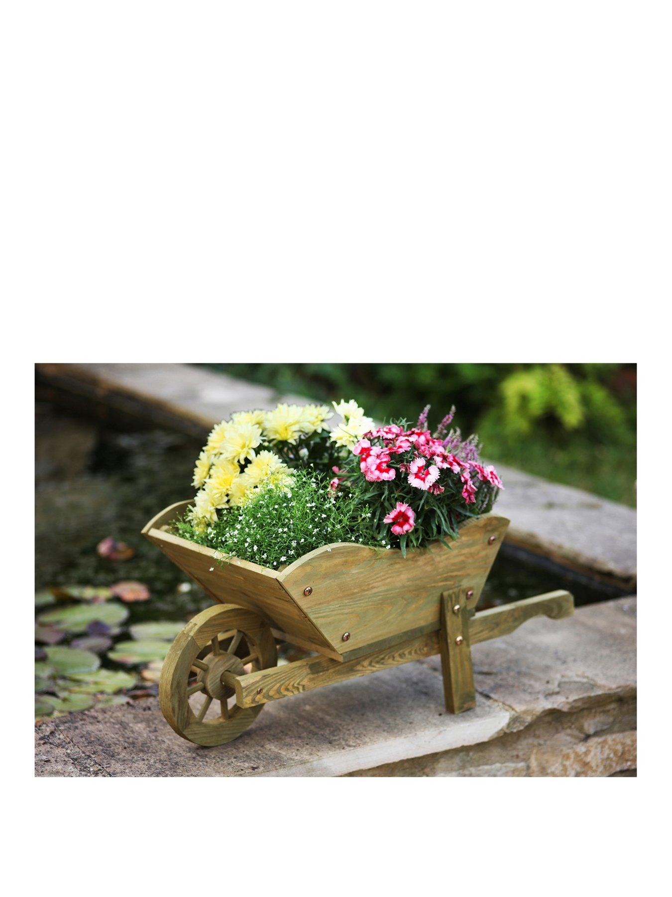 Smart Garden Wheelbarrow Planter Tan