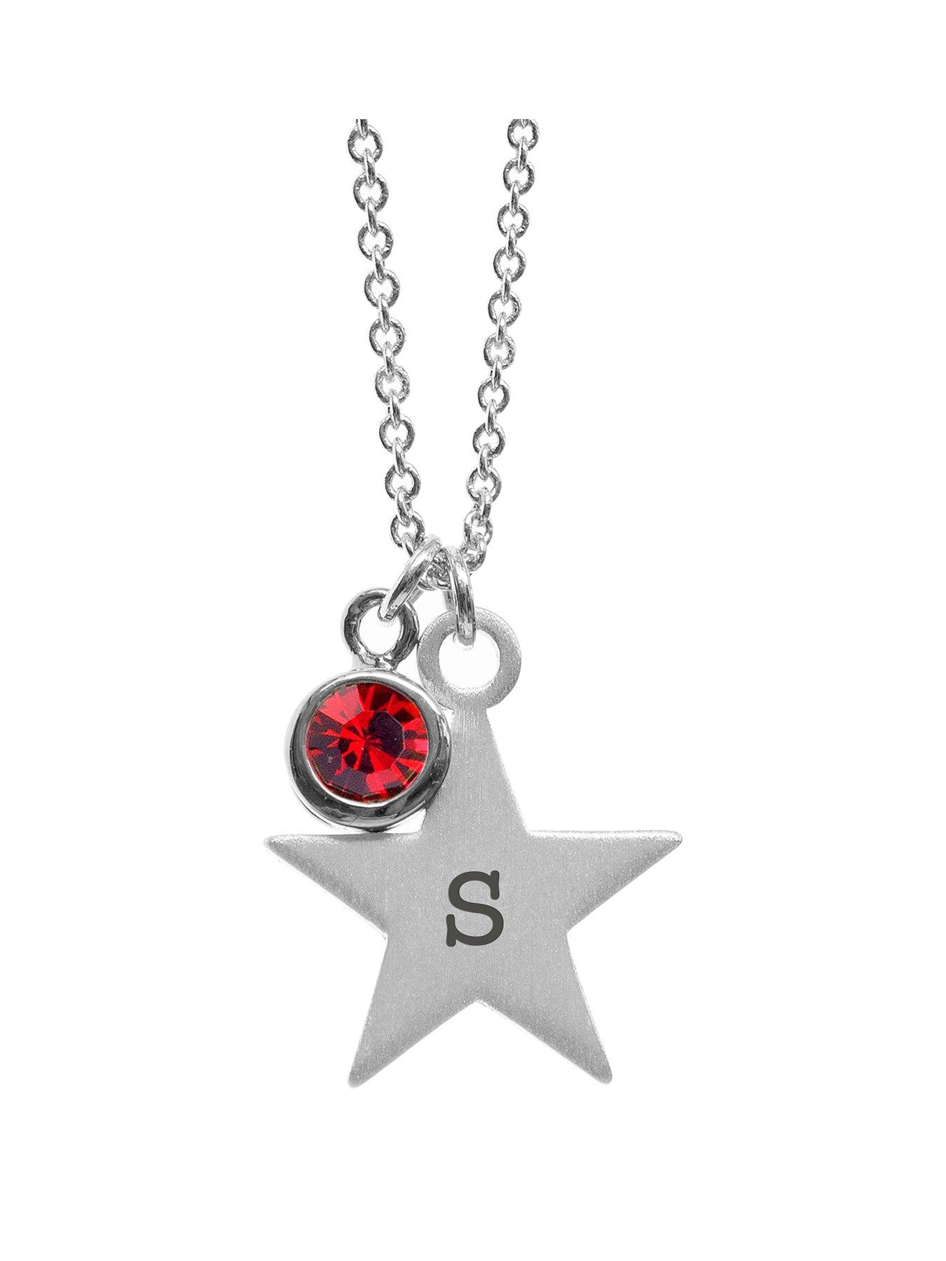 treat-republic-personalised-silver-star-with-birthstone-crystal-necklace
