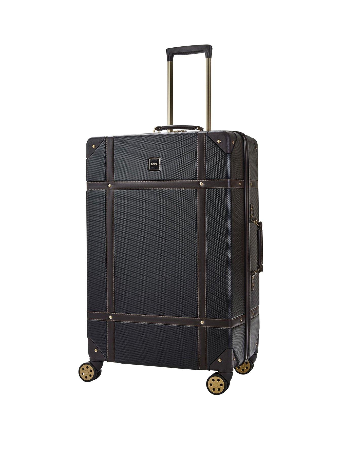 undefined Vintage Large 8-Wheel Suitcase - Black