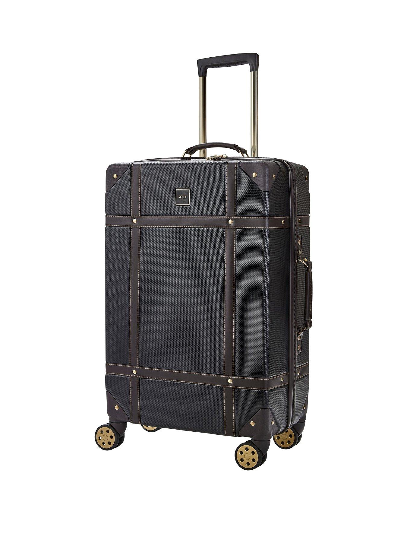 undefined Vintage Medium 8-Wheel Suitcase - Black