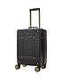 rock-luggage-vintage-carry-on-8-wheel-suitcase-blackfront