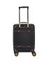 rock-luggage-vintage-carry-on-8-wheel-suitcase-blackstillFront
