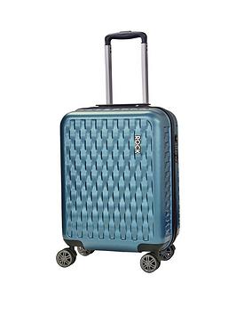 rock-luggage-allure-carry-on-8-wheel-suitcase-blue