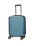  image of rock-luggage-allure-carry-on-8-wheel-suitcase-blue