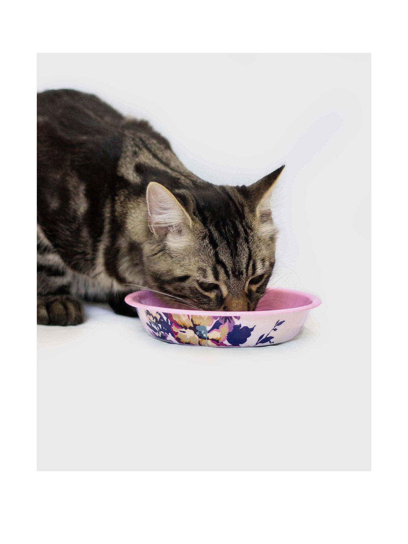 Joules Cambridge Floral 'Meow' Cat Bowl