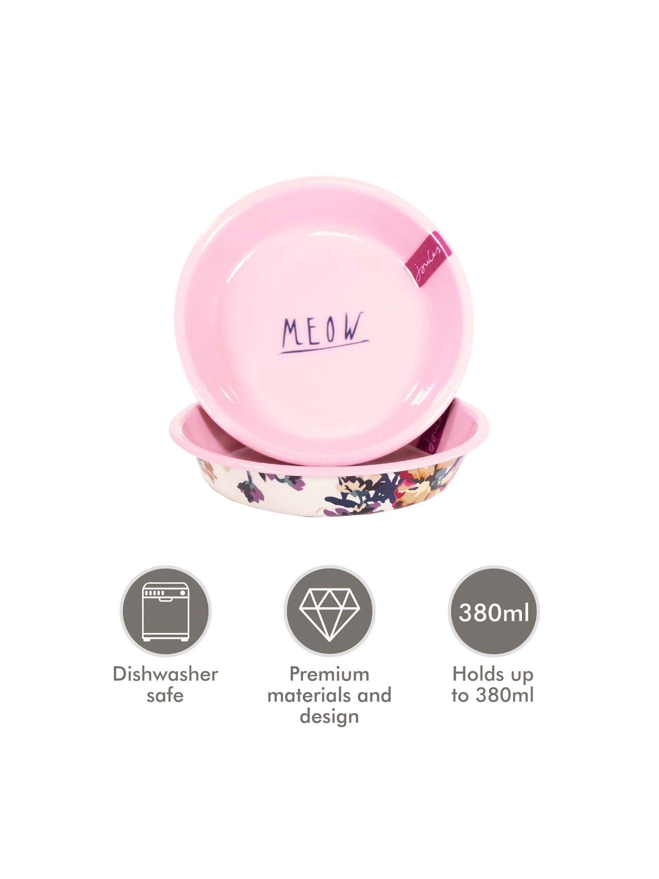 Joules Cambridge Floral 'Meow' Cat Bowl