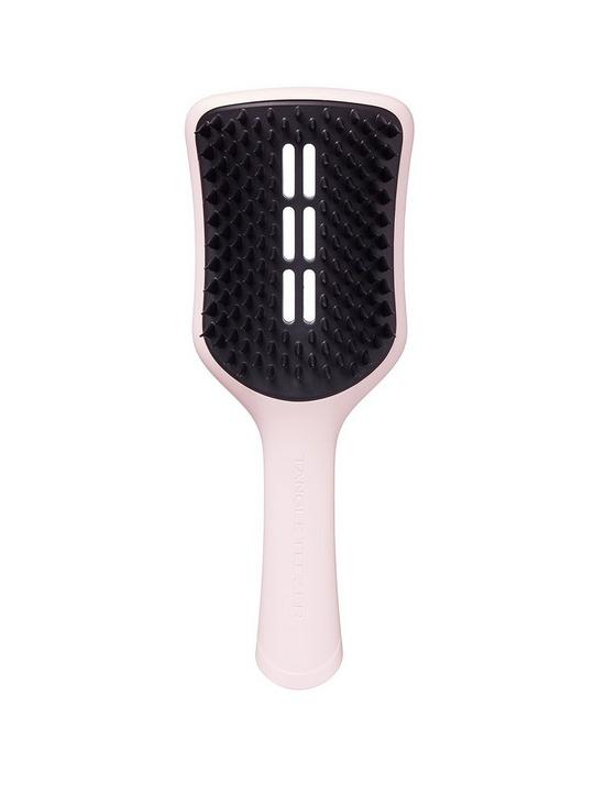 front image of tangle-teezer-easy-dry-go-large-blow-drying-hairbrush-tickled-pink
