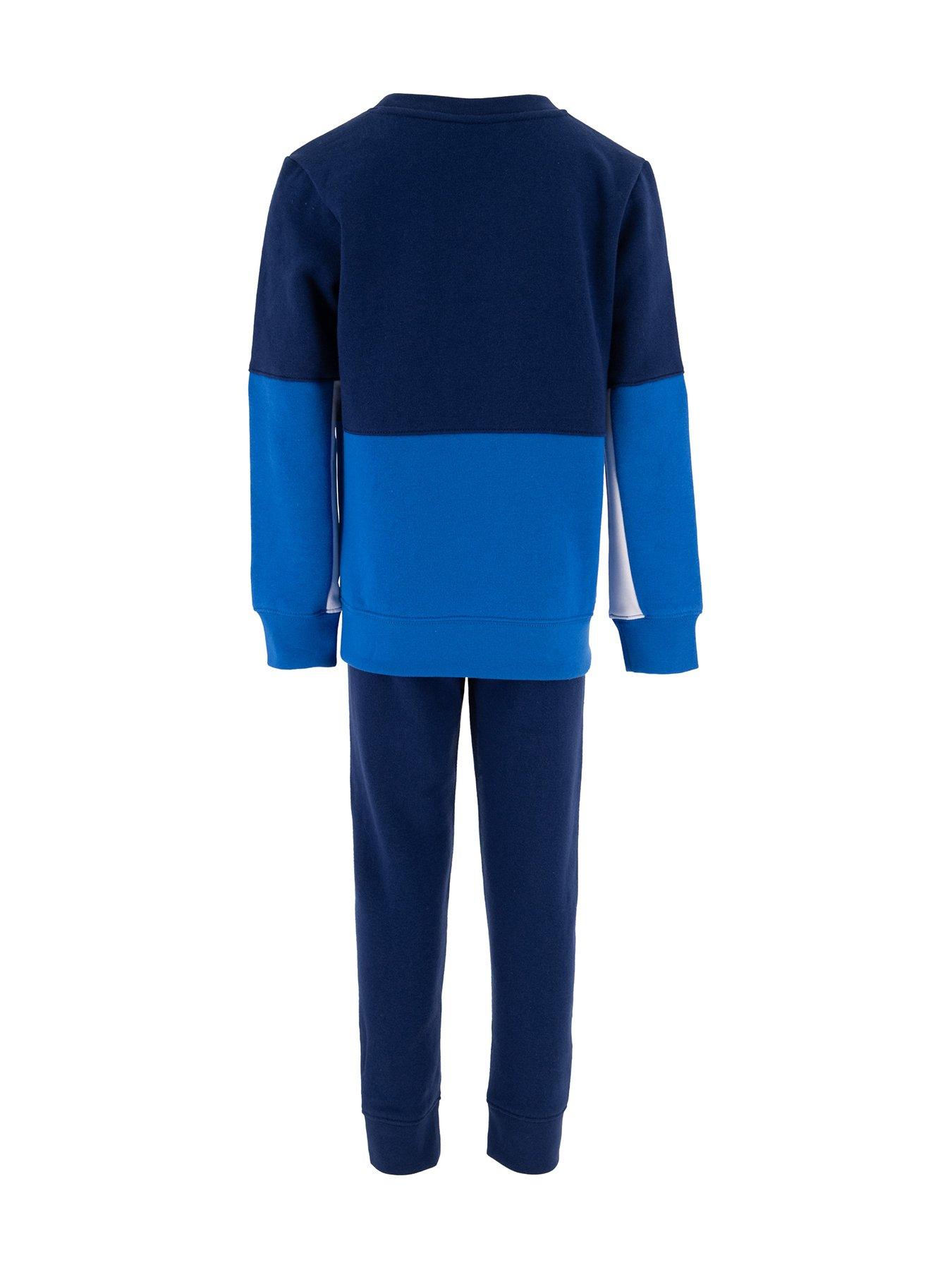  image of nike-rookie-flc-crew-jogger-set-blue
