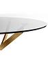  image of julian-bowen-monterno-100-cm-glass-top-round-dining-table