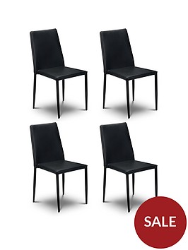 julian-bowen-jazz-set-of-4-faux-leather-dining-chairs-black
