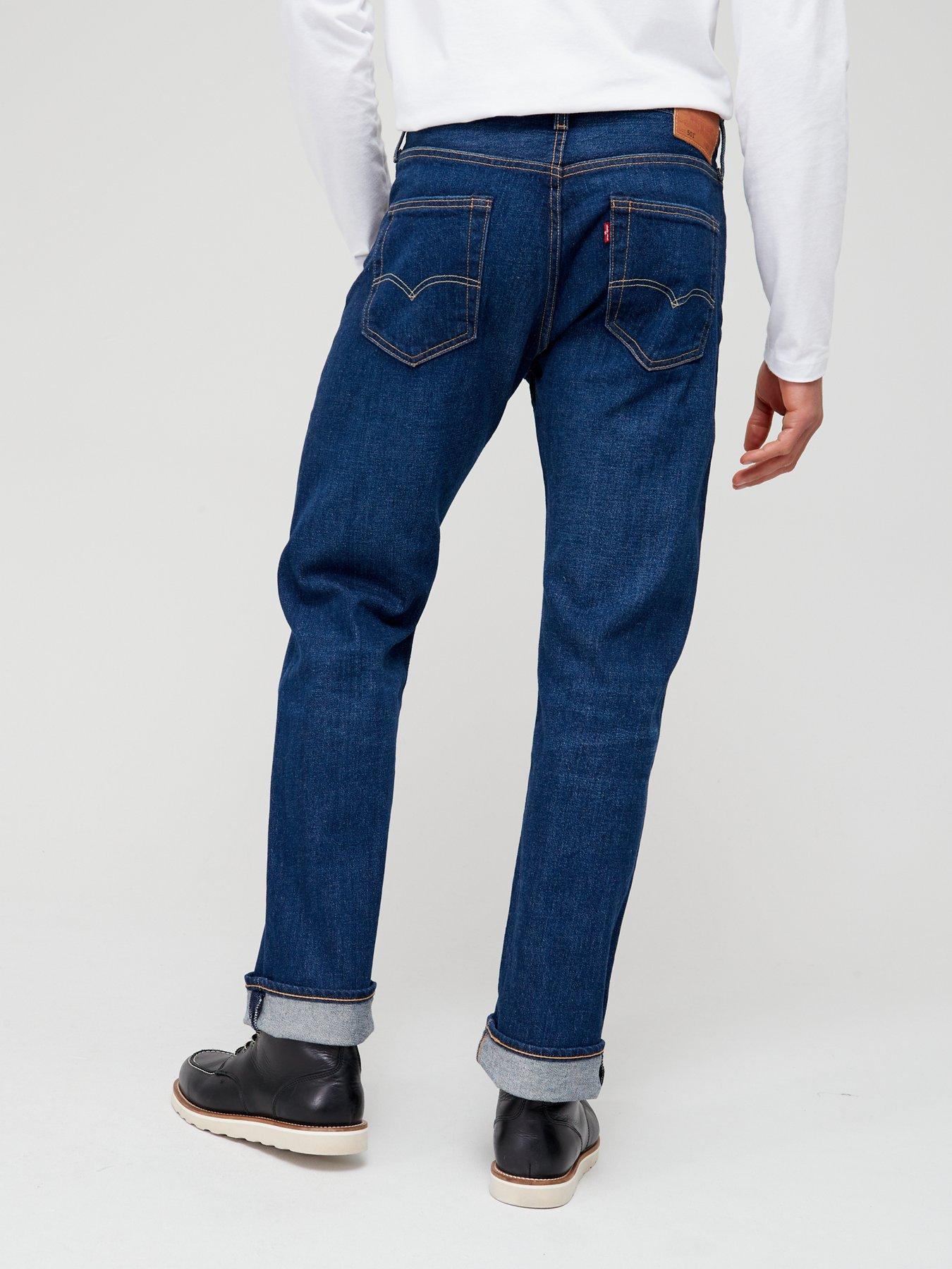 Image 2 of 5 of Levi's 501&reg; Original Straight Fit Jeans - Fresh Clean - Dark Blue