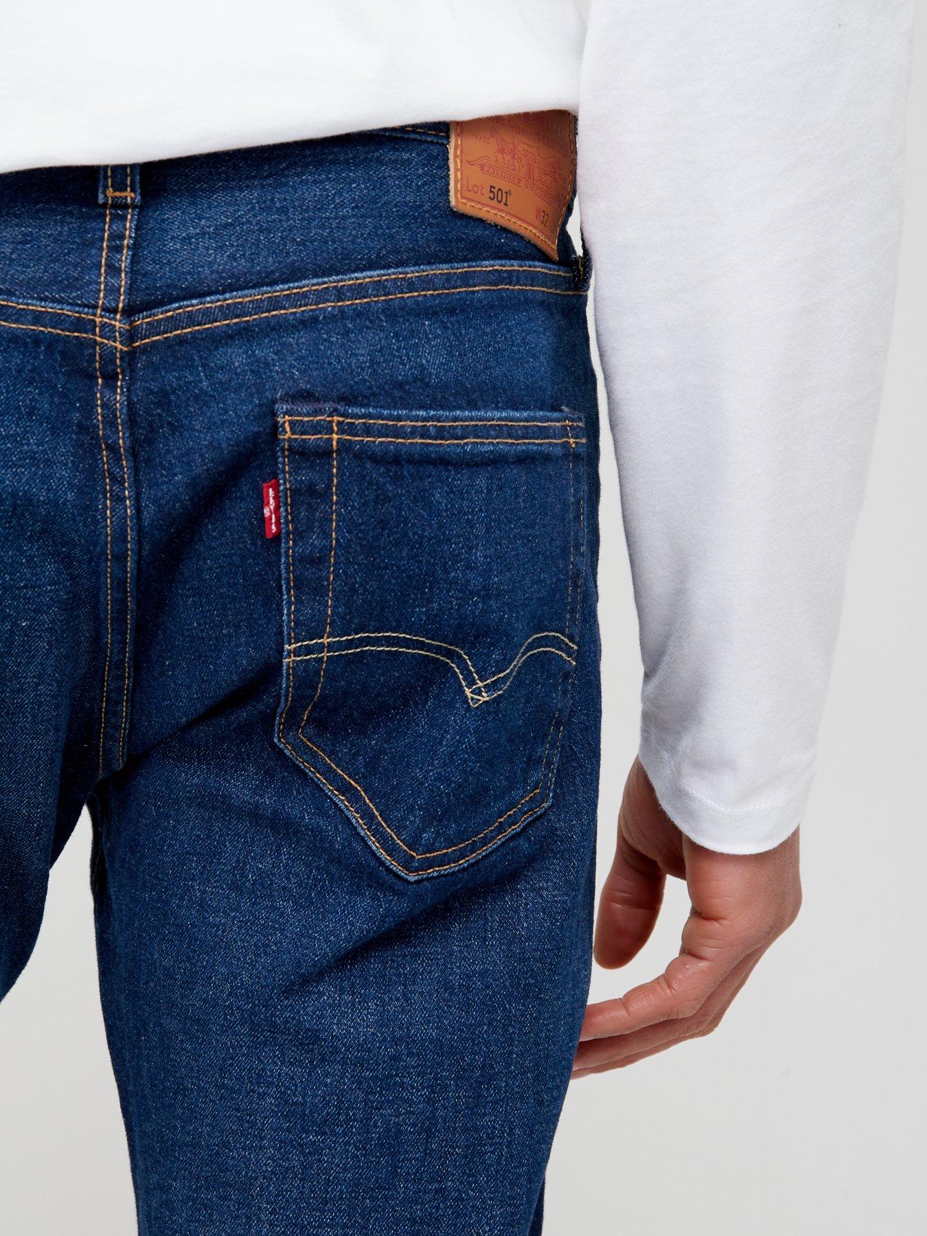 Image 4 of 5 of Levi's 501&reg; Original Straight Fit Jeans - Fresh Clean - Dark Blue