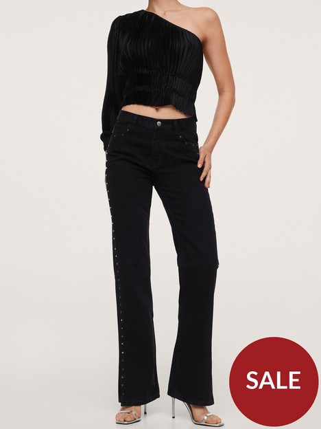 mango-straight-side-detail-jeans-black