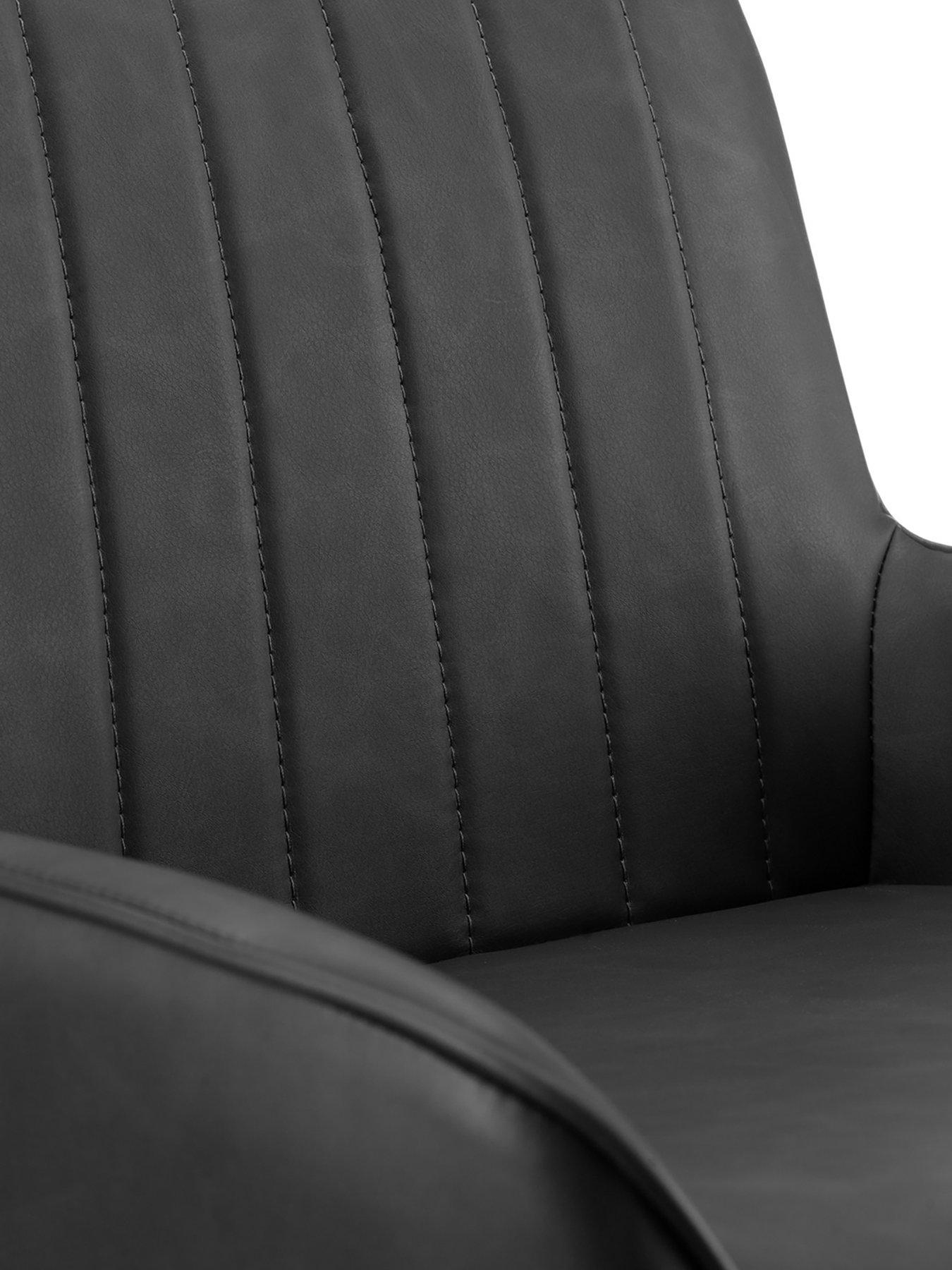 Image 4 of 5 of Julian Bowen Soho Faux Leather Barstool - Black