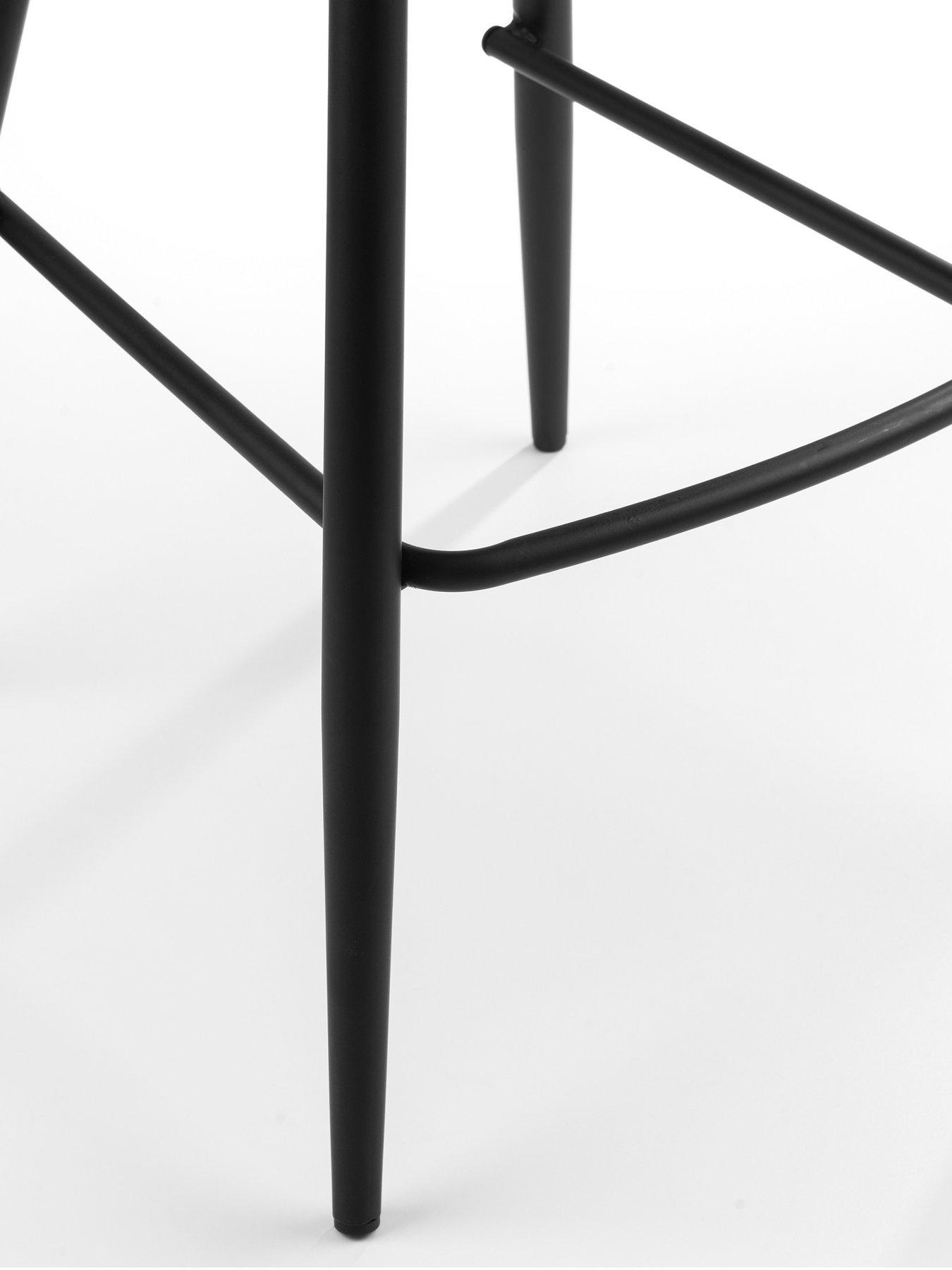 Image 5 of 5 of Julian Bowen Soho Faux Leather Barstool - Black
