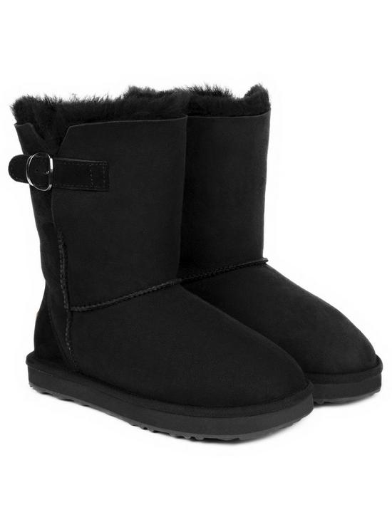 front image of just-sheepskin-ladies-surrey-sheepskin-boot-black