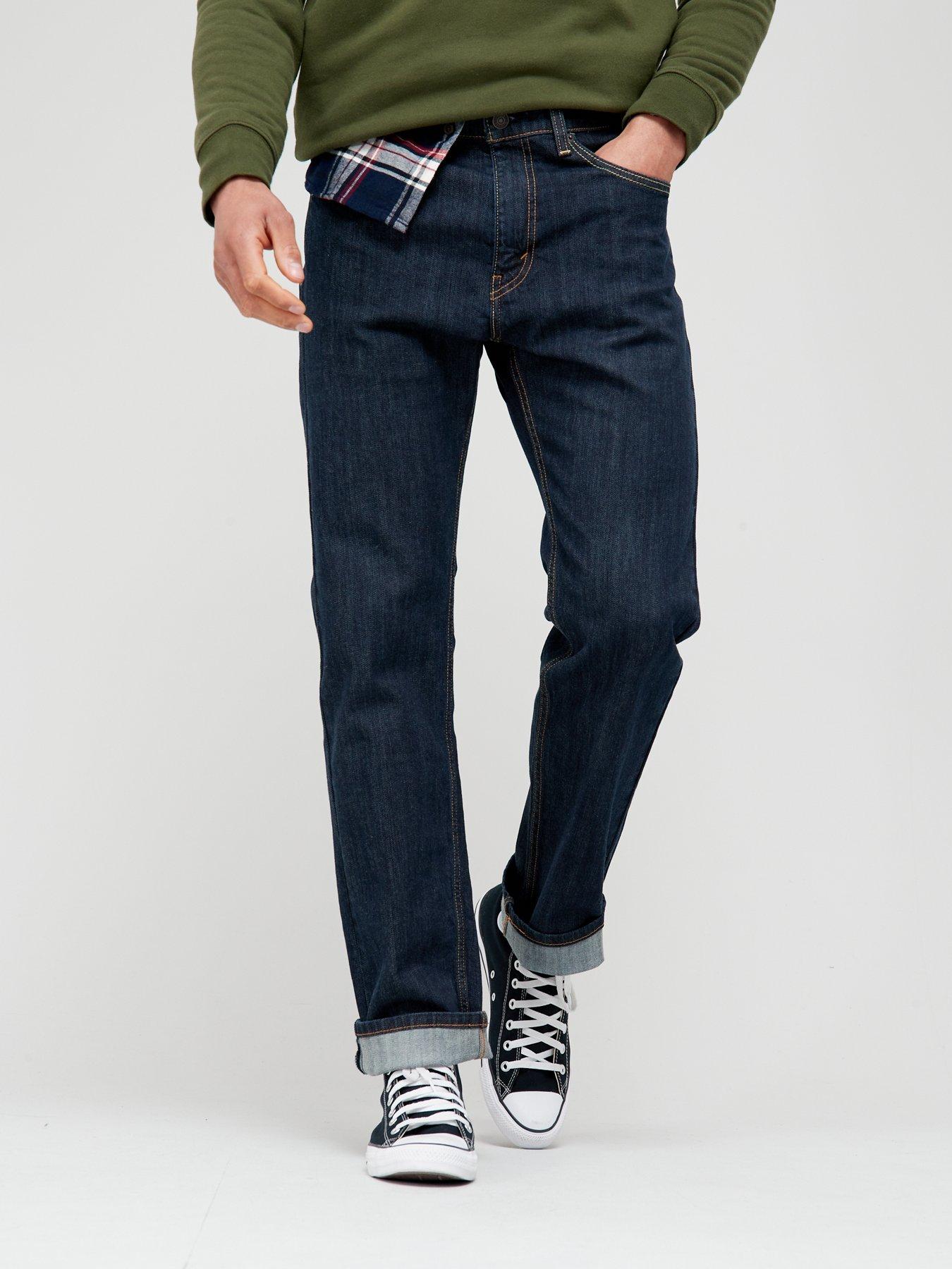 Levi's 505 Regular Fit Jeans Dark Rinse Dark Blue Littlewoods