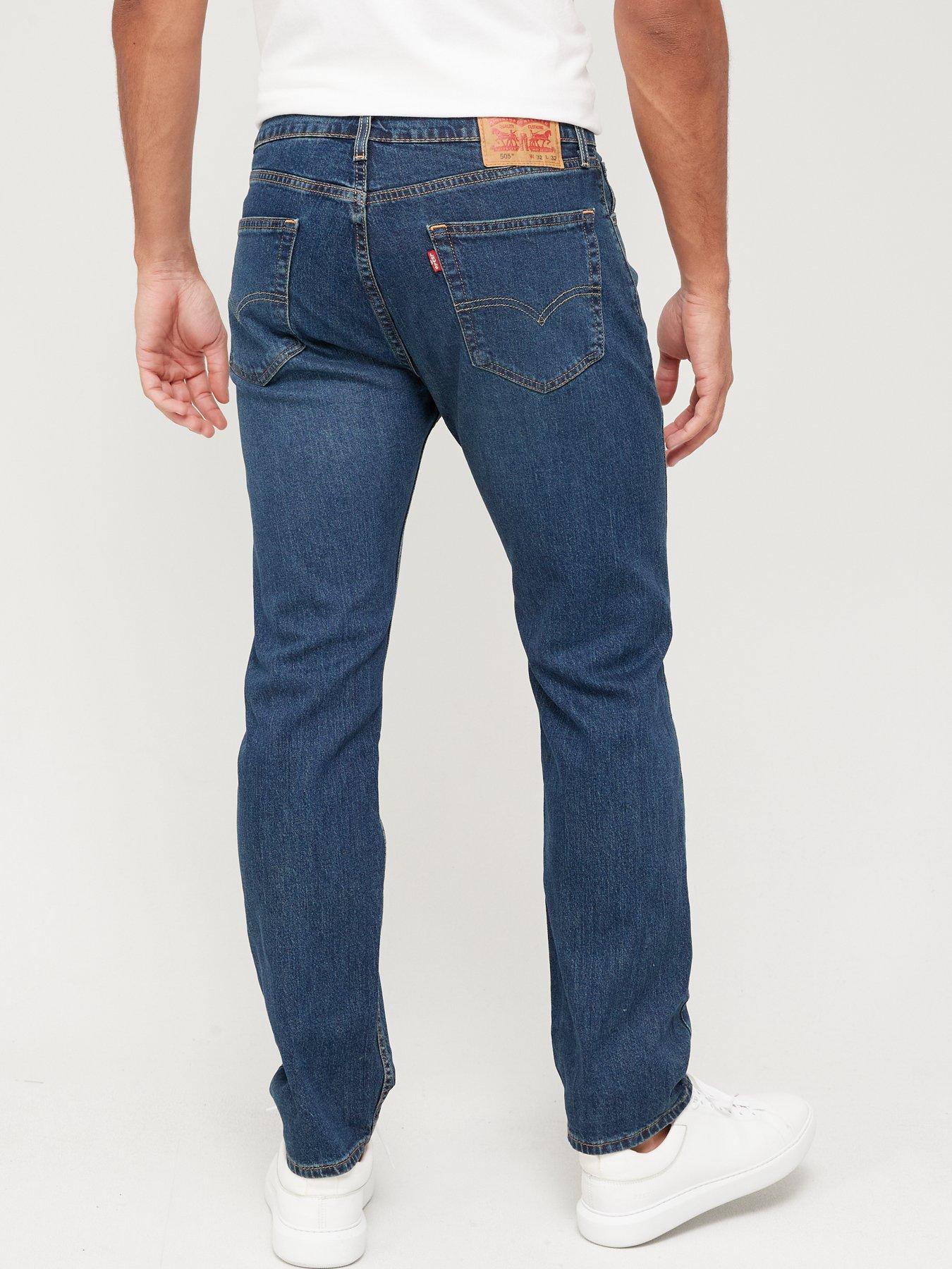 Levi's 505 Regular Fit Jeans - Sunset Down - Dark Blue