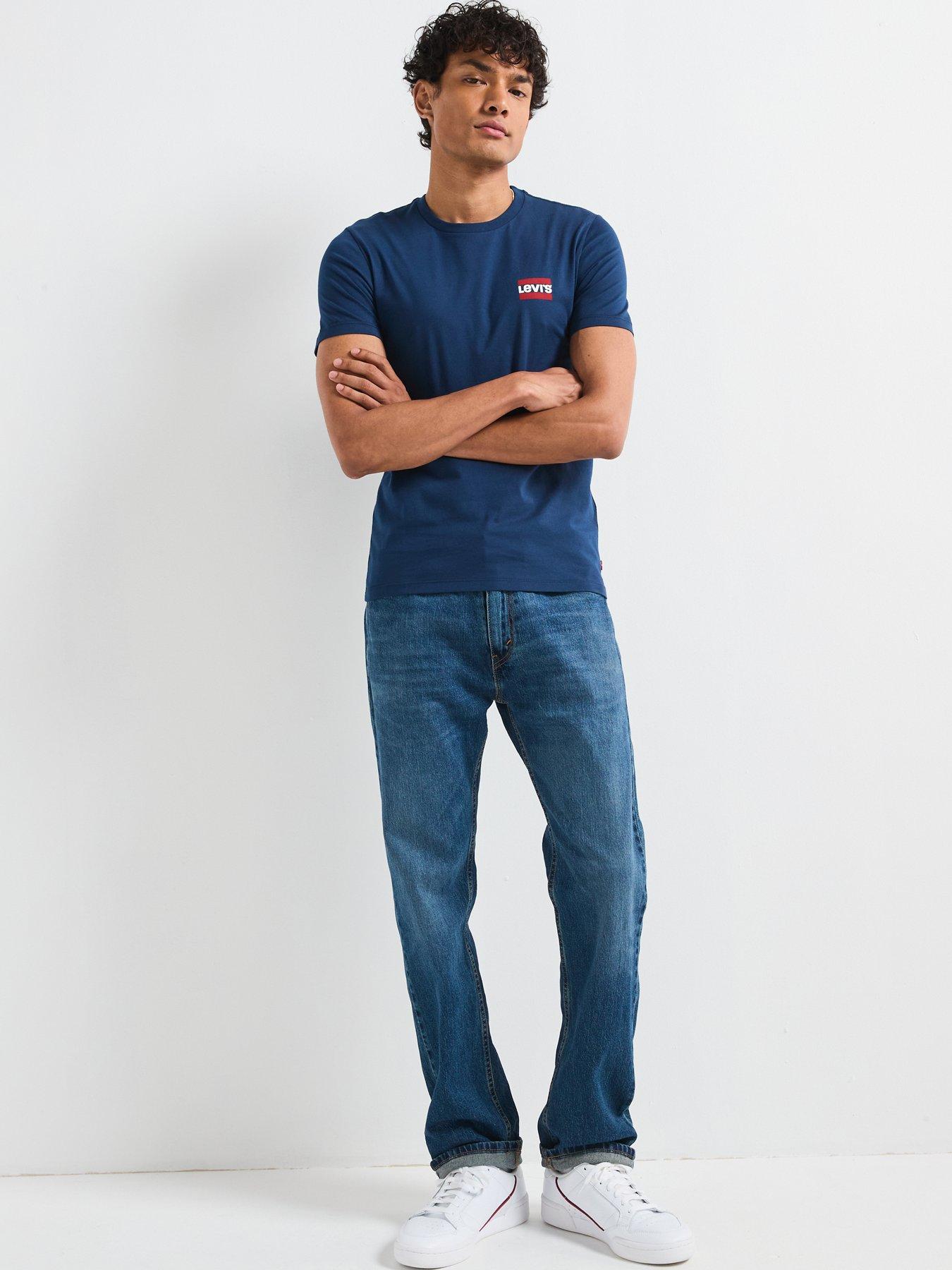 Image 3 of 5 of Levi's 505 Regular Fit Jeans - Sunset Down - Dark Blue