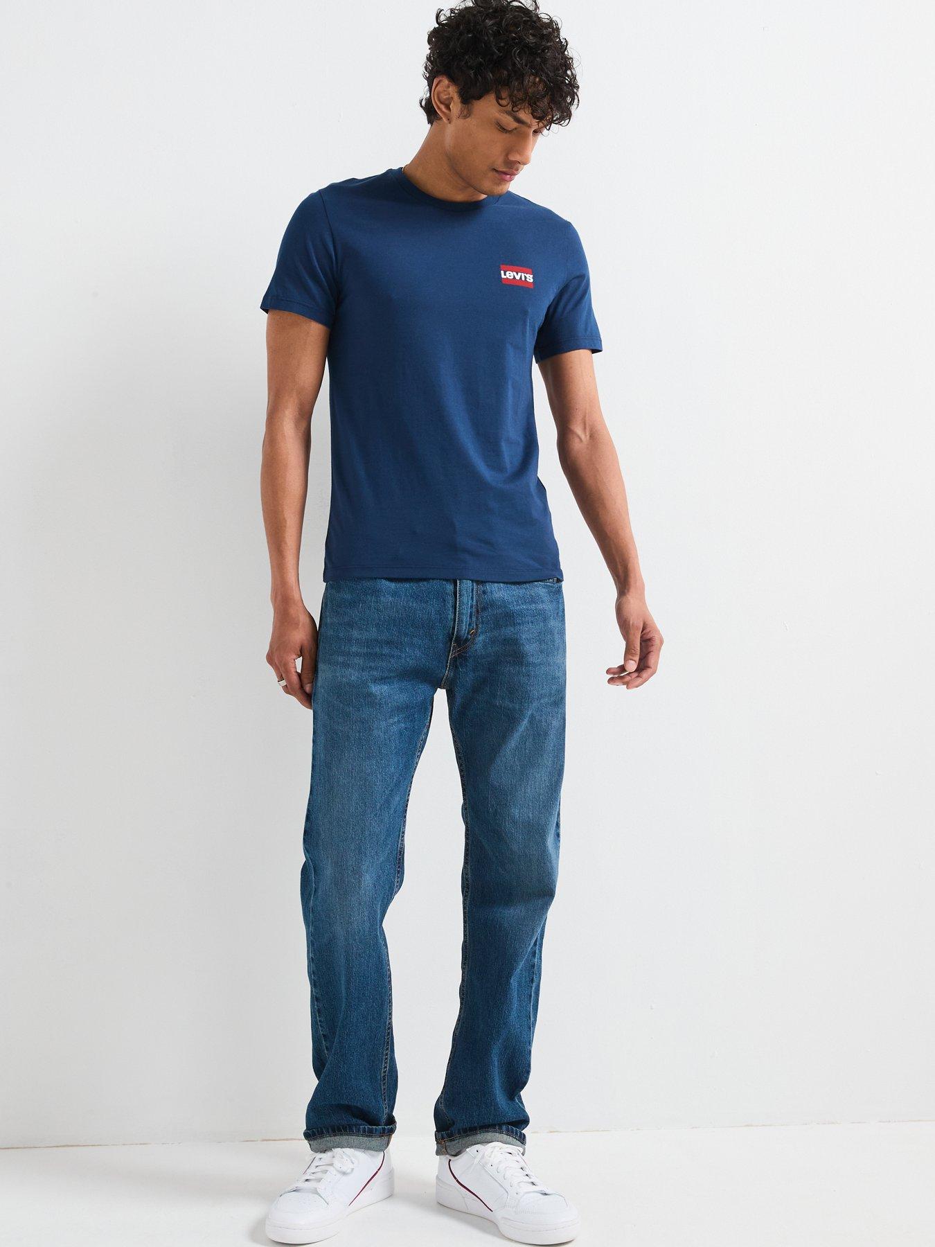 Image 4 of 5 of Levi's 505 Regular Fit Jeans - Sunset Down - Dark Blue