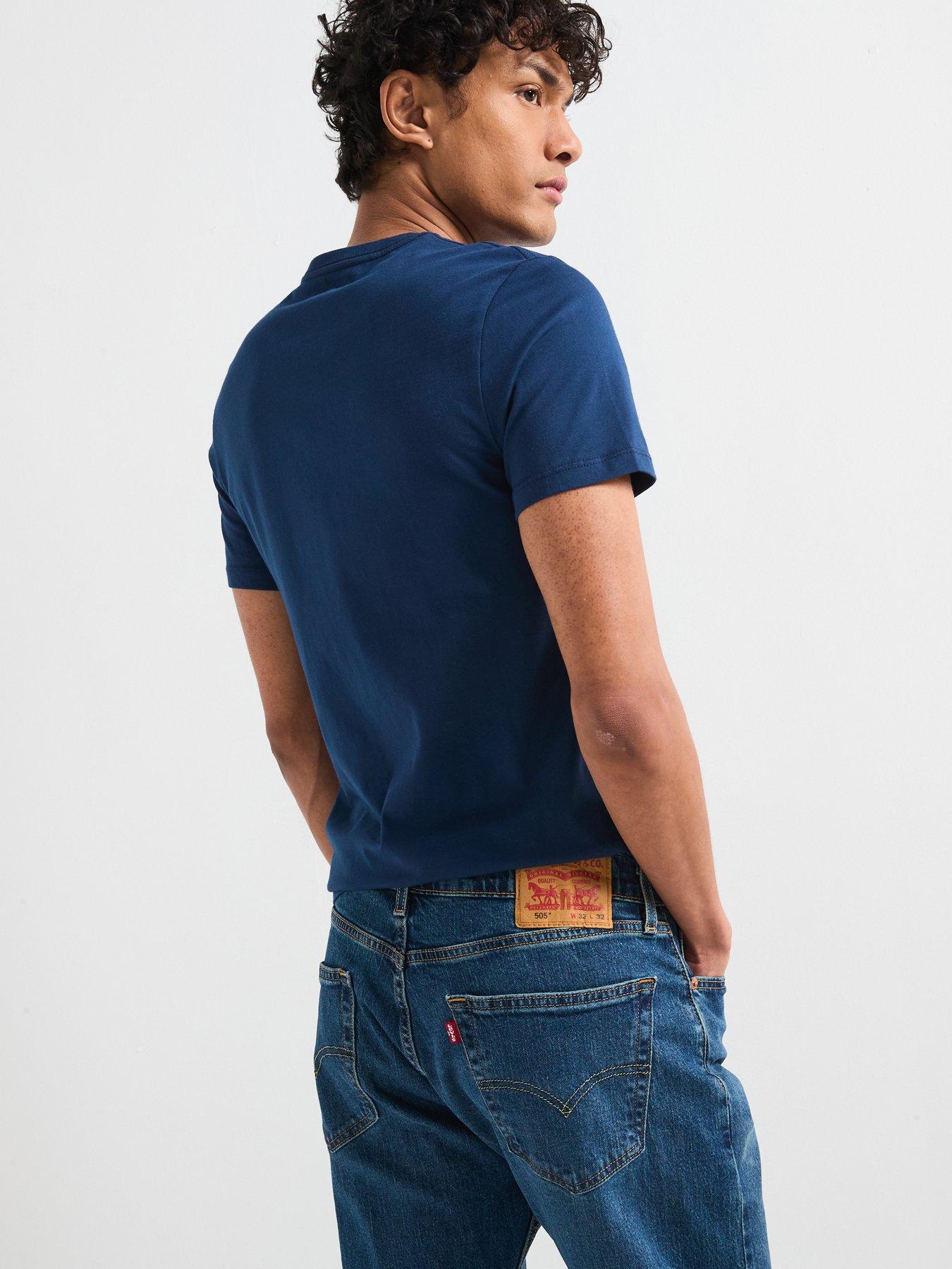 Image 5 of 5 of Levi's 505 Regular Fit Jeans - Sunset Down - Dark Blue