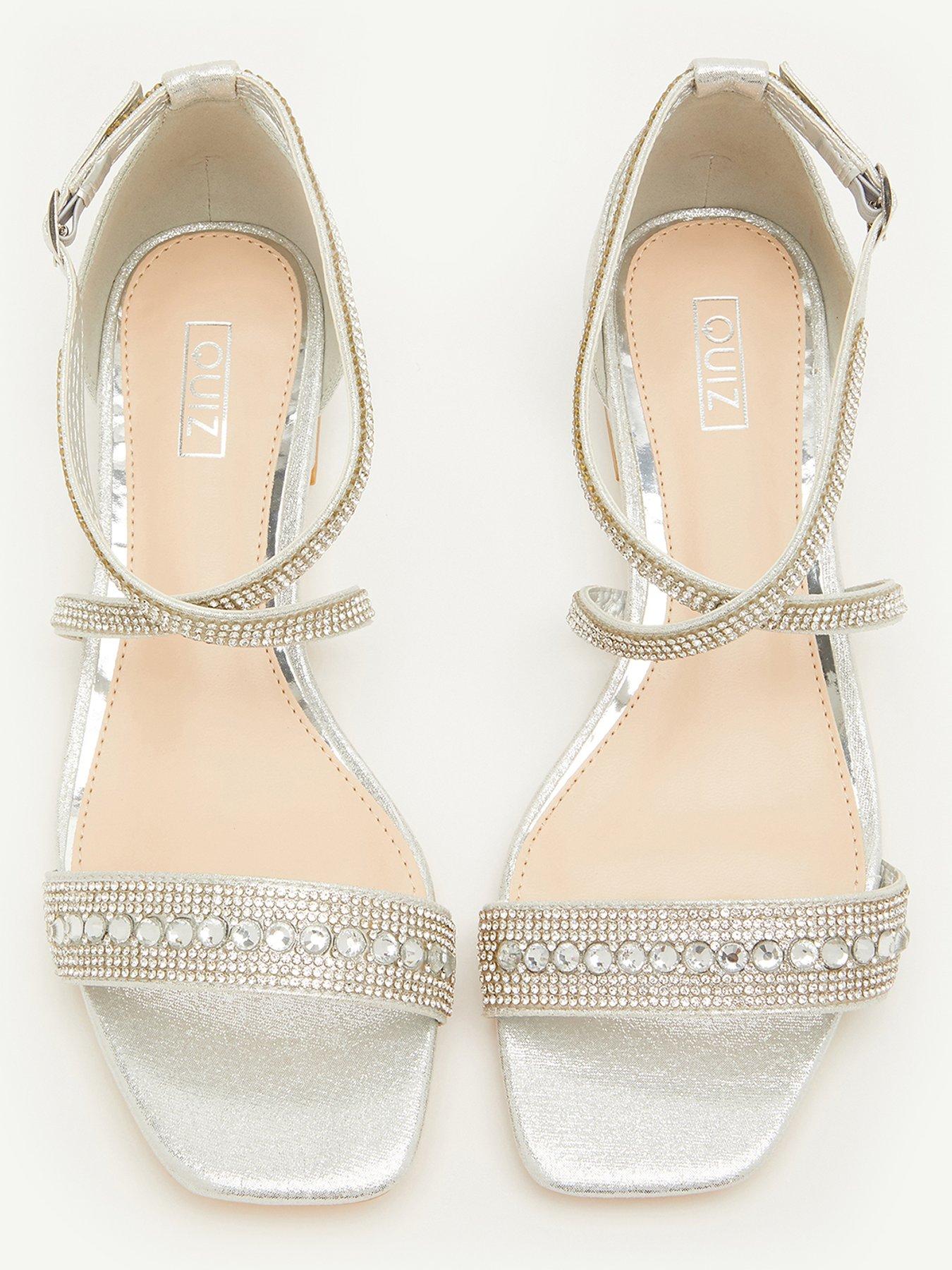 Diamante flat sandals wedding on sale