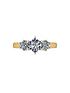  image of moissanite-9ct-gold-1ct-total-eq-moissanite-solitaire-ring-with-moissanite-shoulders