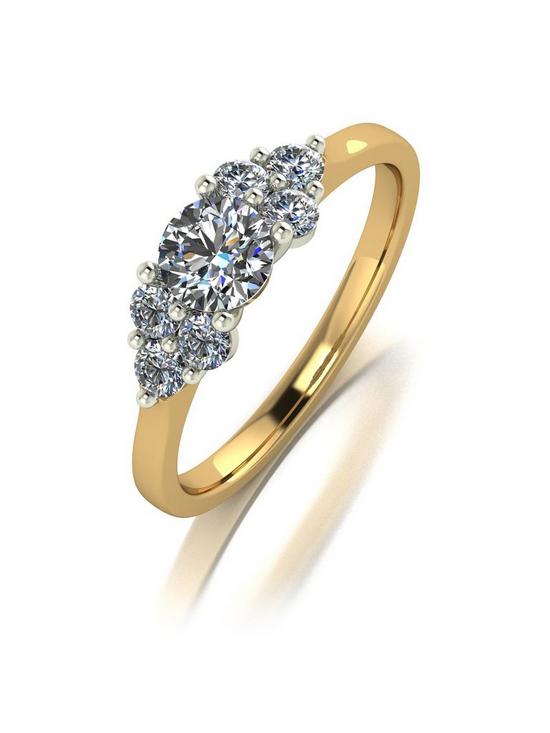 front image of moissanite-9ct-gold-1ct-total-eq-moissanite-solitaire-ring-with-moissanite-shoulders