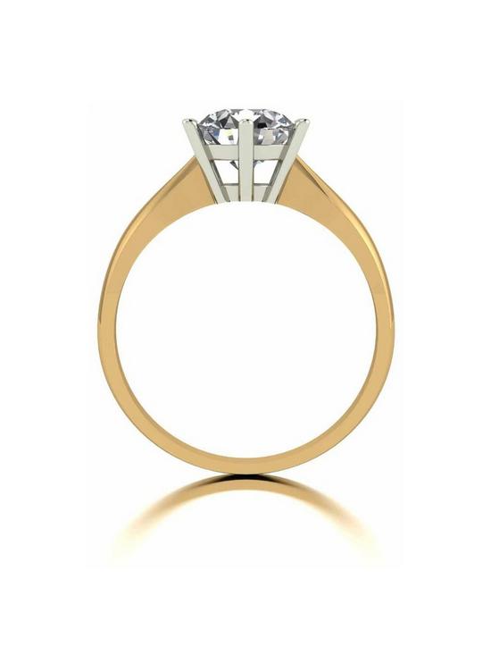 stillFront image of moissanite-9ct-gold-150ct-eq-moissanite-solitaire-ring
