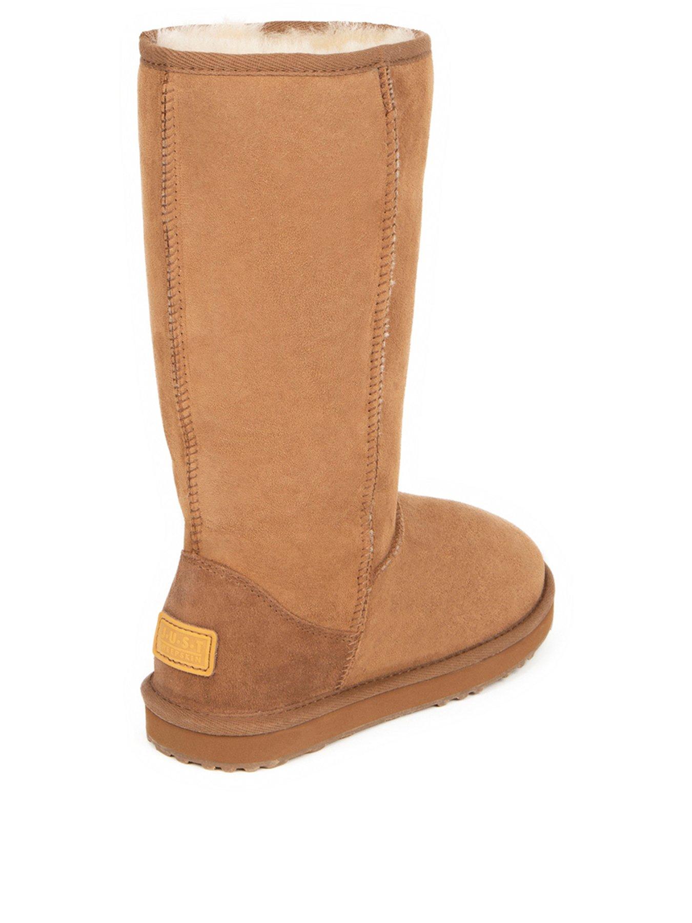  image of just-sheepskin-ladies-tall-classic-sheepskin-boot-chestnut
