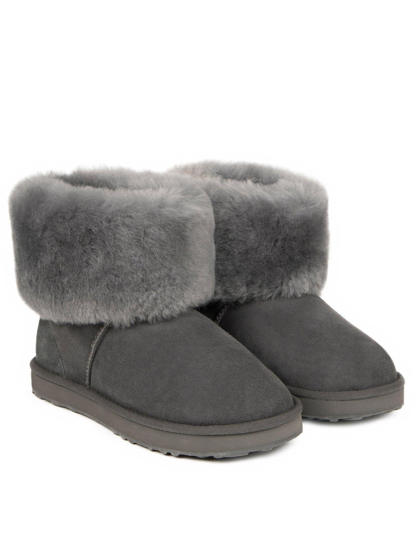 undefined Ladies Cornwall Sheepskin Boot - Granite