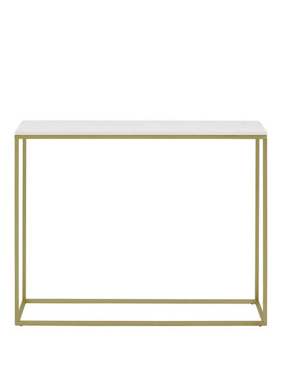 stillFront image of lisburn-designs-sandy-console-table-whitegold