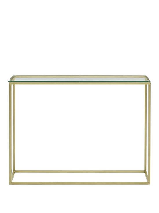 stillFront image of lisburn-designs-sandy-console-table-gold